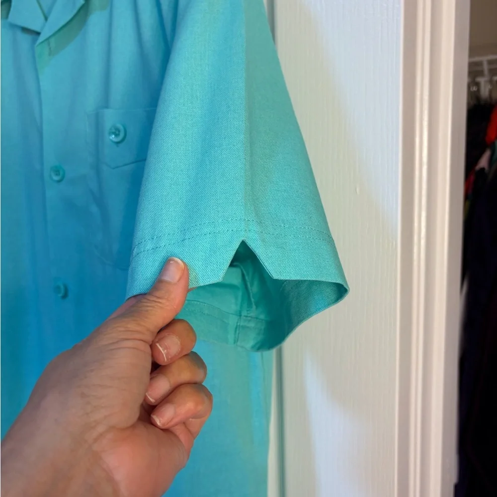 Blue Casual (2) Piece Button Down Suit NWOT - Picture 7 of 7